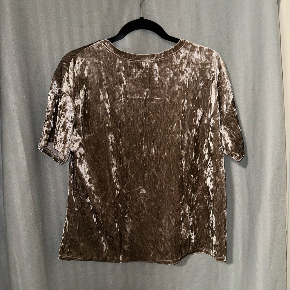 Gold velvet top